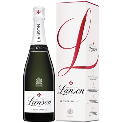 Send Lanson Le White Label Sec Champagne 75cl Gift Online